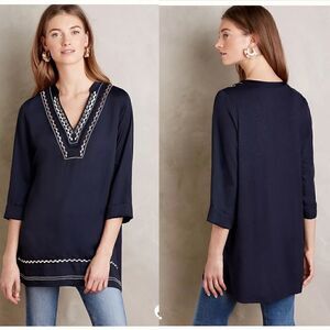 Dolan Left Coast Collection- Navy Blue Grand Bazaar Tunic, Size M